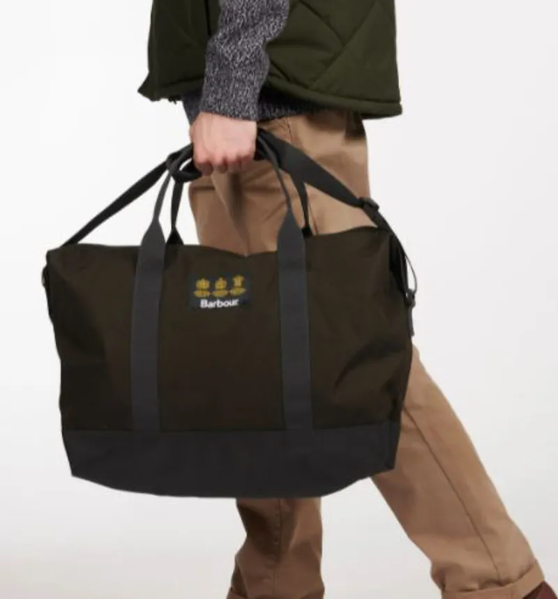 Barbour Highfield Canvas Holdall in Navy-3